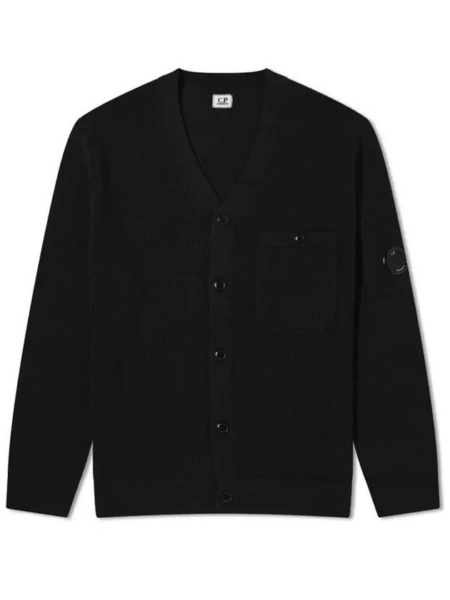 Lens Detail Cotton Cardigan Black - CP COMPANY - BALAAN 3