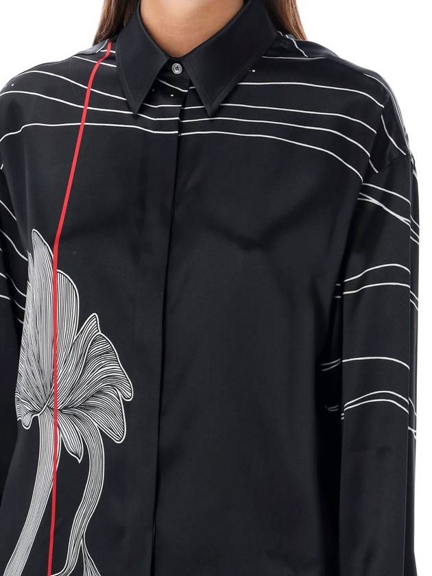 Salvatore Ferragamo Overshirt Satin Print - SALVATORE FERRAGAMO - BALAAN 3