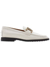 Kate Metal Chain Leather Loafers White - TOD'S - BALAAN.