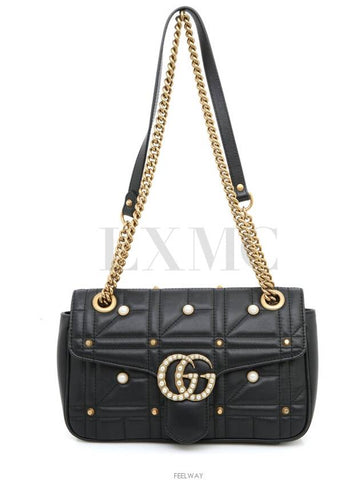 Limited Edition GG Marmont Matelasse Pearl Shoulder Bag Chain 443497 - GUCCI - BALAAN 1