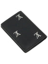 Black Grain Calfskin Silver LV Logo Pocket Organizer Card Holder M83192 - LOUIS VUITTON - BALAAN 4