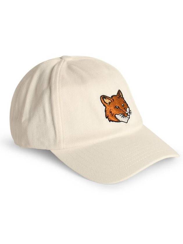 Large Fox Head 6P Ball Cap White - MAISON KITSUNE - BALAAN 3