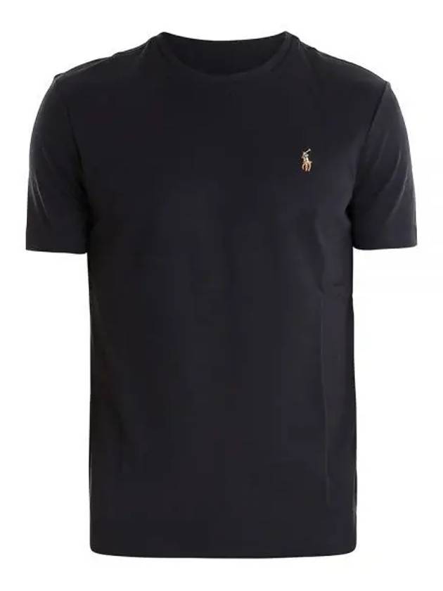 Embroidered Logo Pony Short Sleeve T-Shirt Black - POLO RALPH LAUREN - BALAAN 2