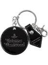 ORB Logo Patterned Leather Key Holder Black - VIVIENNE WESTWOOD - BALAAN 3