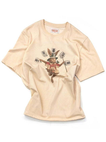 Men's I4ST02BE Speculator Rabbit TShirt Beige - IOEDLE - BALAAN 1