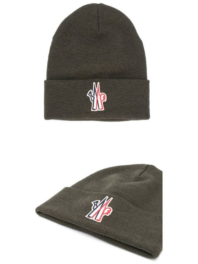 Grenoble Wool Beanie Khaki - MONCLER - BALAAN 5