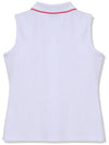 Ribbed collar color matching sleeveless WHITE - 20THHOLE - BALAAN 6