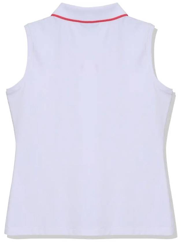 Ribbed collar color matching sleeveless WHITE - 20THHOLE - BALAAN 6