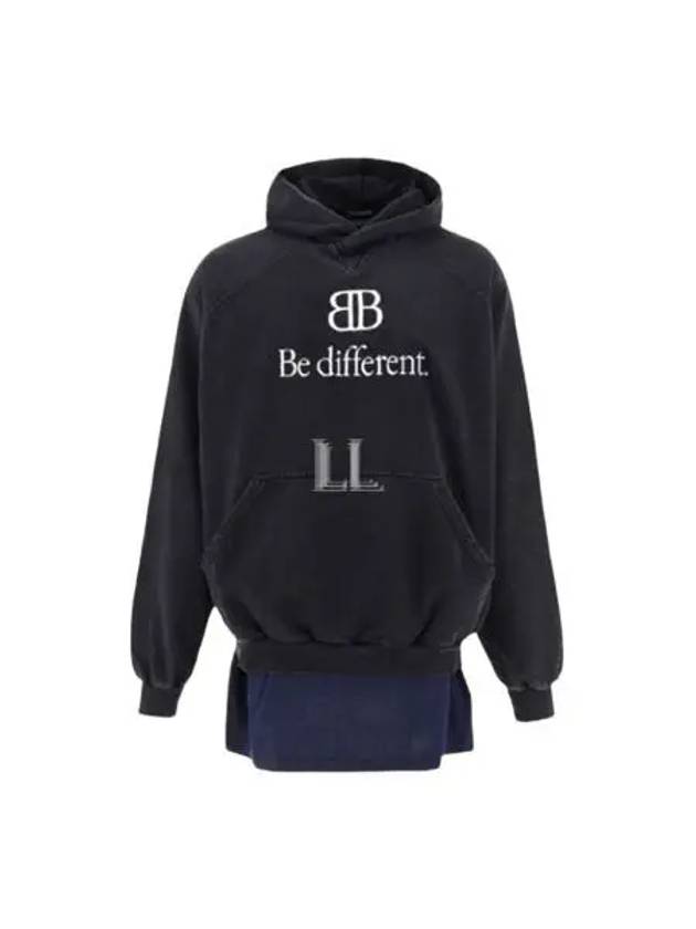 BB Logo Hoodie Black - BALENCIAGA - BALAAN 2