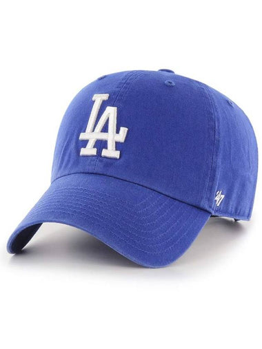 LA Big Logo MLB Hat Baseball Cap Premium Line Ball Royal Blue - 47BRAND - BALAAN 1