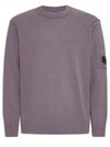 Lambswool GRS Crew Neck Knit Top Purple - CP COMPANY - BALAAN 2