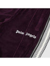 Men's Logo CHENILL Track Pants CA007F19469007 9501 PURPLE WHITE PLC006pu - PALM ANGELS - BALAAN 7