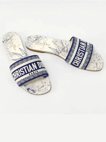 23FW Christian KCQ209RIY D-way embroidery logo slide sandals 1007691 - DIOR - BALAAN 1