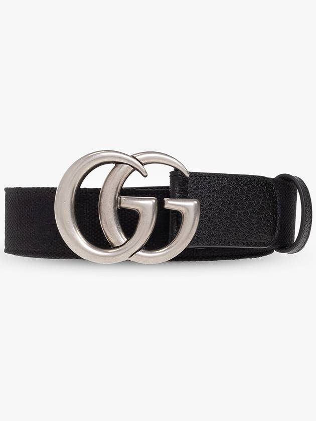 Maxi GG Marmont Logo Belt Black - GUCCI - BALAAN 2