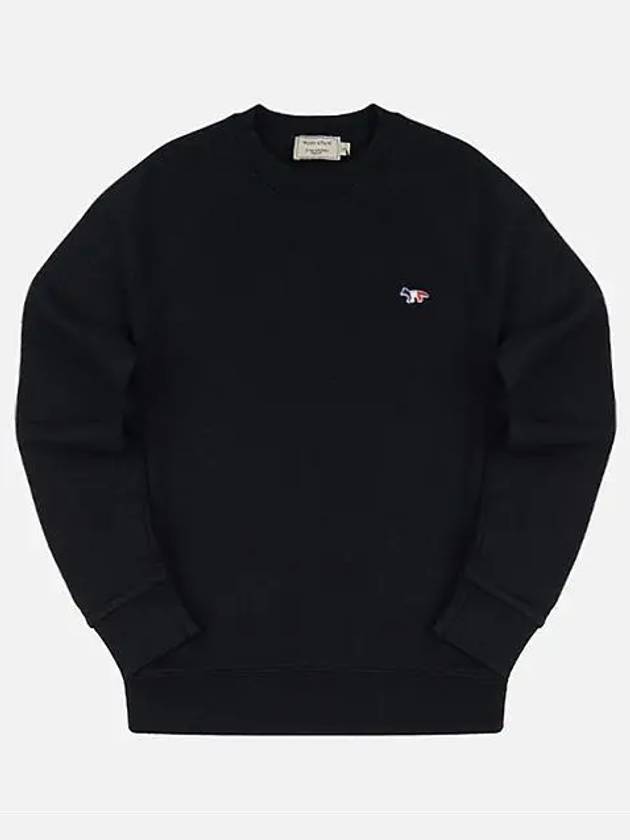 Tricolor Fox Patch Sweatshirt Black - MAISON KITSUNE - BALAAN 2