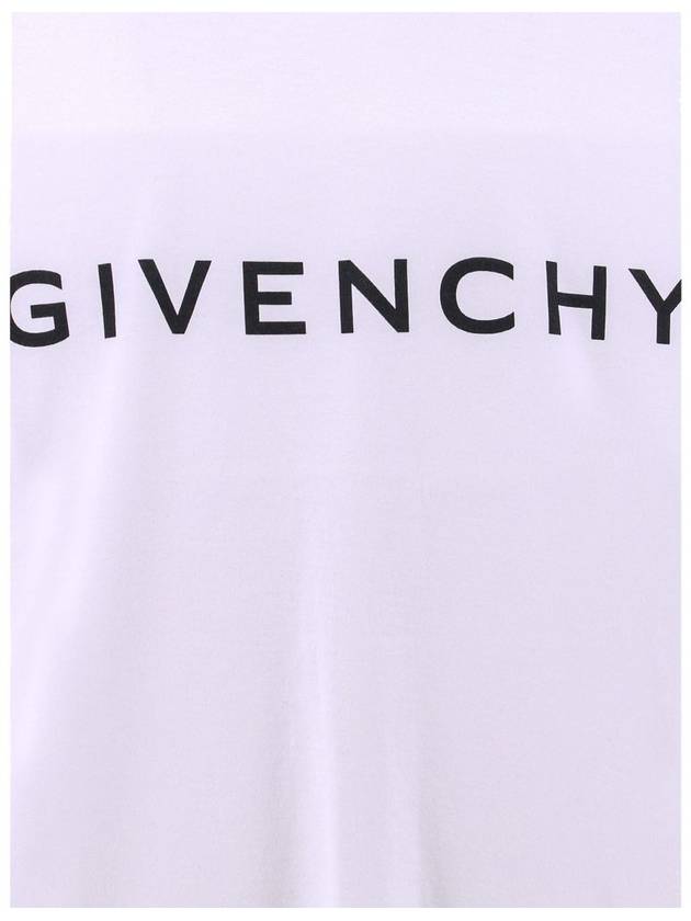 Logo Oversized Fit Cotton Short Sleeve T-Shirt White - GIVENCHY - BALAAN 4