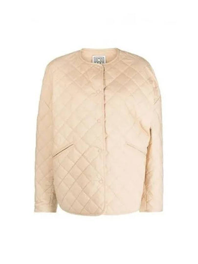 Overfit Diamond Quilted Jacket Beige - TOTEME - BALAAN 2