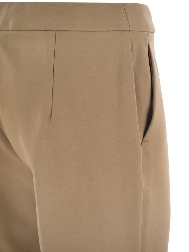 Pegno Slim Cut Straight Pants Beige - MAX MARA - BALAAN 5