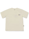 Hologram Decal Logo Short Sleeve T-Shirt Beige - OFFGRID - BALAAN 2