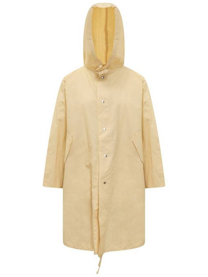 Back Logo Print Hooded Parka Yellow - JIL SANDER - BALAAN 2