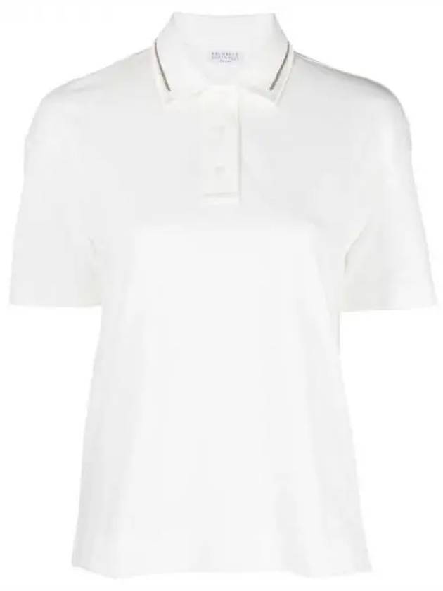 Monilli decorated collar polo shirt 271634 - BRUNELLO CUCINELLI - BALAAN 1