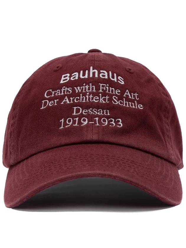 BAUHAUS WASHED BALL CAP BURGUNDY - POLYGRAM - BALAAN 6