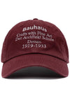 BAUHAUS WASHED BALL CAP BURGUNDY - POLYGRAM - BALAAN 3