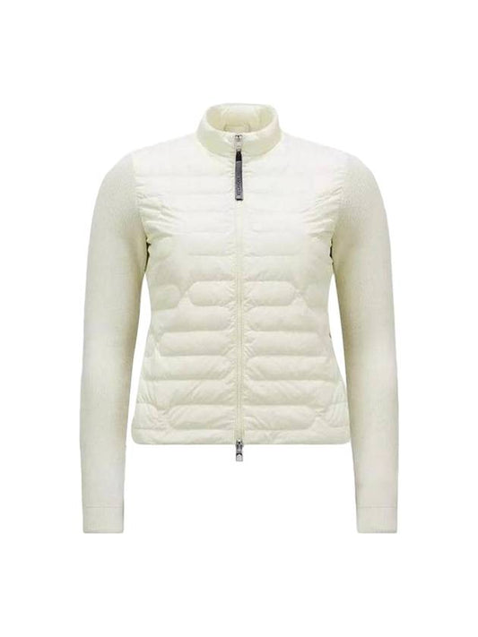 Women's Padded Down Cotton Zip-Up Jacket White - MONCLER - BALAAN 1
