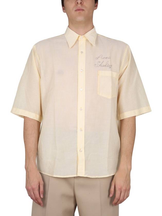 SHIRT WITH LOGO - ACNE STUDIOS - BALAAN 1