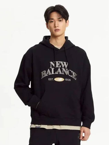 NBN0E42823 UNI bridge graphic hoodie BLACK - NEW BALANCE - BALAAN 1