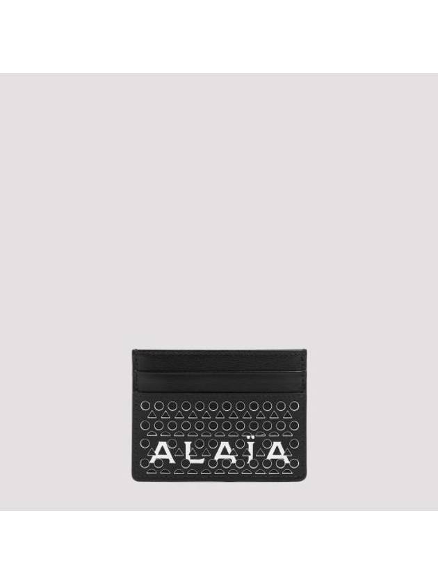 Openwork Logo Card Wallet Black - ALAIA - BALAAN 1