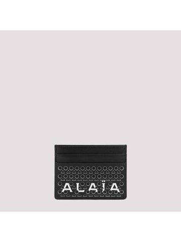 Openwork Logo Card Wallet Black - ALAIA - BALAAN 1