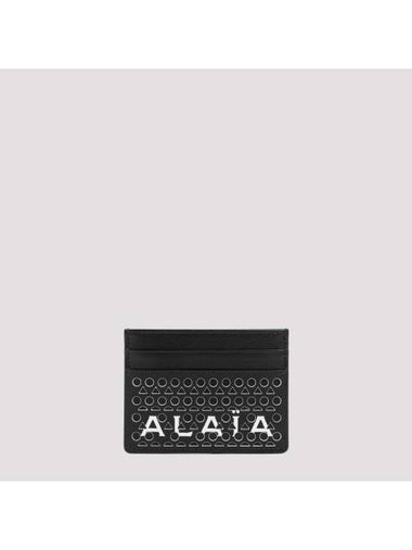 Openwork Logo Card Wallet Black - ALAIA - BALAAN 1