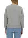 Boxy Micro Logo Sweatshirt Grey - A.P.C. - BALAAN 4