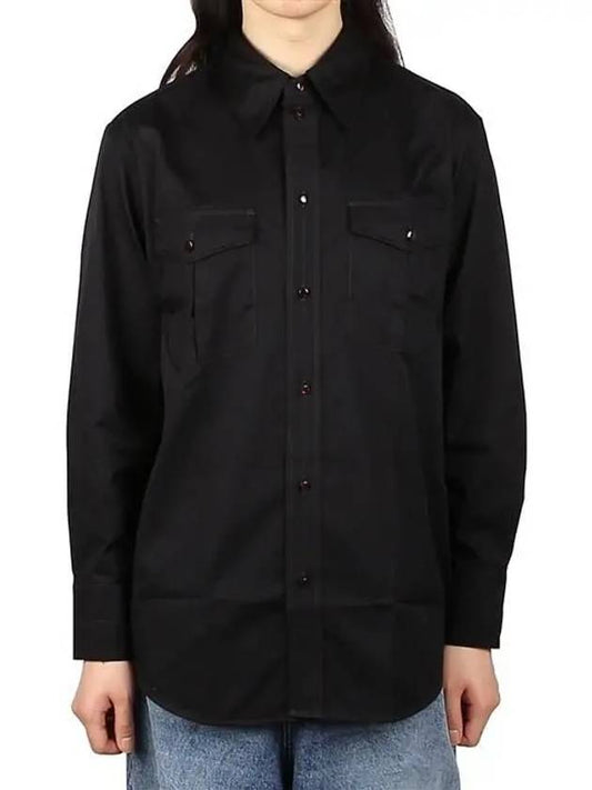 Western Long Sleeve Shirt Black - LEMAIRE - BALAAN.