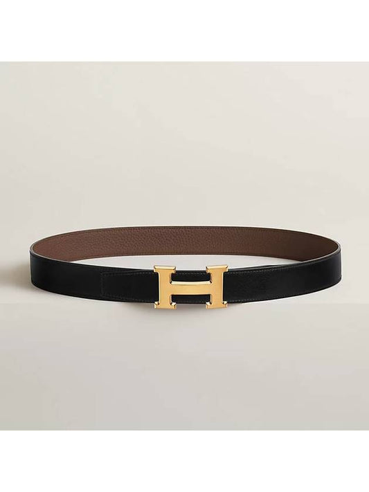 Reversible Leather Strap 32mm Belt Black - HERMES - BALAAN 2