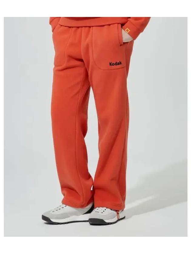 KODAK Microfleece Semi Wide Fit String Jogger Pants ORANGE - KODO - BALAAN 1