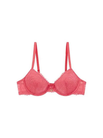 UNDERWEAR Women s Flower Lace Remove Push Up Bra Coral Pink - EMPORIO ARMANI - BALAAN 1