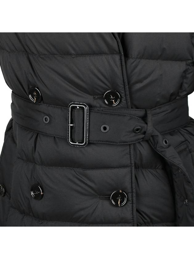 Women's Double Breasted Hooded Padded Black - BURBERRY - BALAAN 7