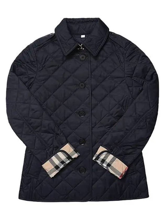 New Frankby Quilted Jacket Navy - BURBERRY - BALAAN 2