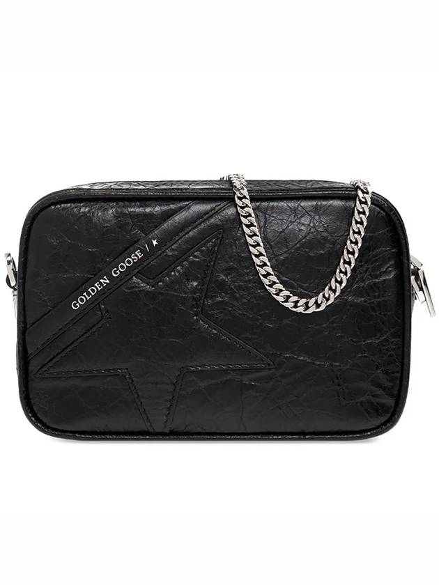 Star Glossy Lambskin Mini Cross Bag Black - GOLDEN GOOSE - BALAAN 3