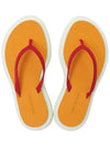 Women's Layered Flip Flops Red Orange - TORY BURCH - BALAAN 3