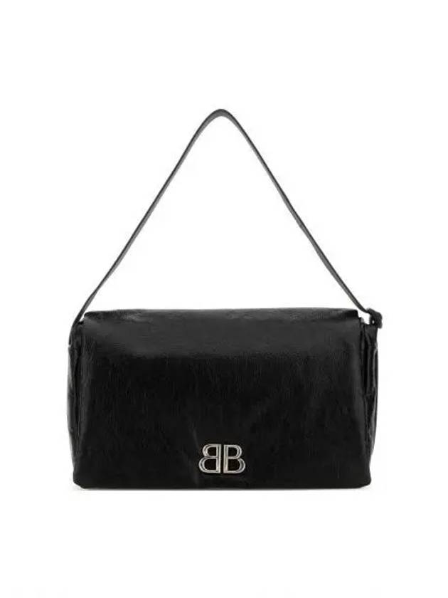 Monaco Flap Medium Shoulder Bag Black - BALENCIAGA - BALAAN 2