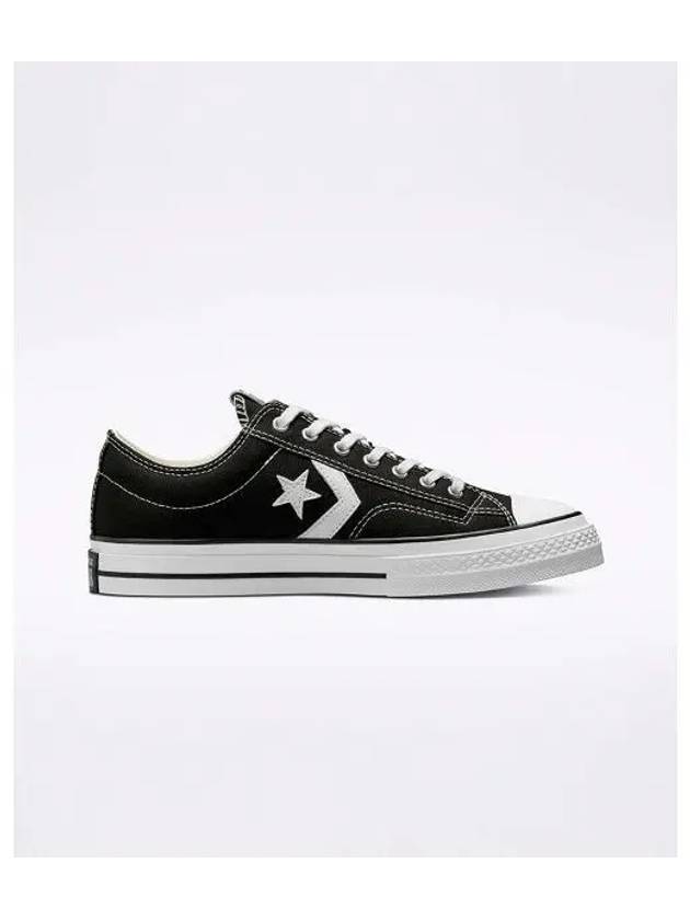 Star Player 76 Premium Canvas Low Top Sneakers Black - CONVERSE - BALAAN 2