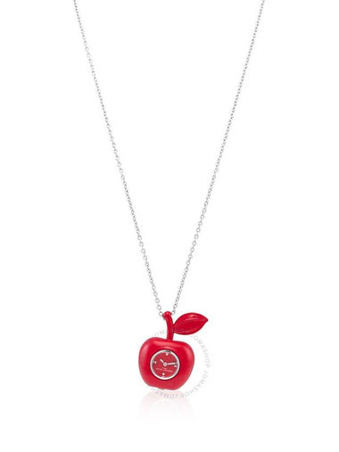 Marc Jacobs Quartz Red Dial The Bauble Apple Pendant Ladies Necklace Watch MJ0120184729 - MARC JACOBS - BALAAN 1