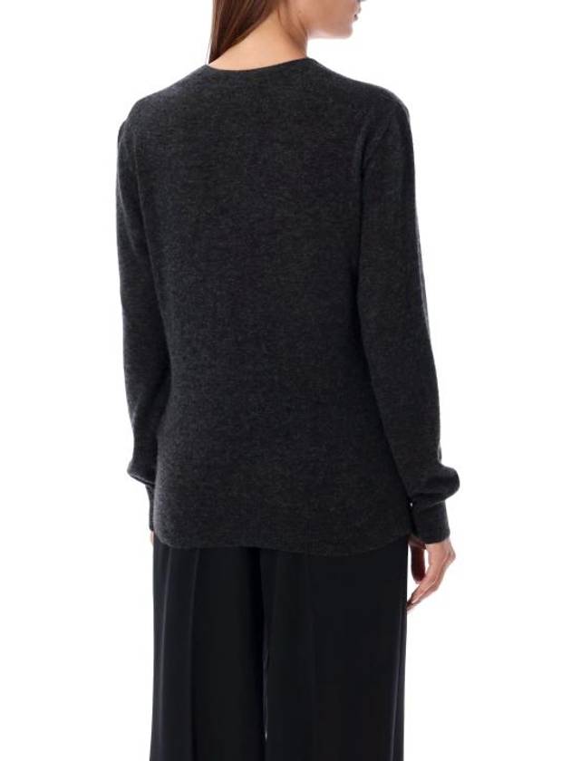 Cashmere Silk Knit Top Grey - SAINT LAURENT - BALAAN 3