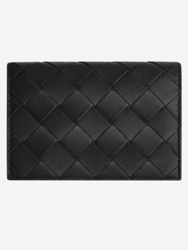 Intrecciato Folding Card Wallet Black - BOTTEGA VENETA - BALAAN 2