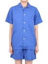 Poplin Pajamas Overfit Short Sleeve Shirt SWE RB - TEKLA - BALAAN 6