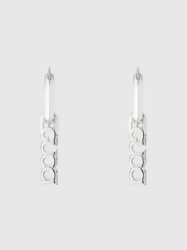 Script Charm Earrings 925 Sterling Silver 797211J84008106 - GUCCI - BALAAN 2