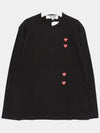 For Red Heart Long Sleeve T Shirt P1T3391 BLACK - COMME DES GARCONS - BALAAN 2